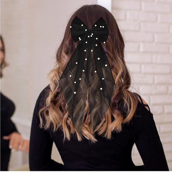 Bridal Pearl Bow - Picture 1 of 5